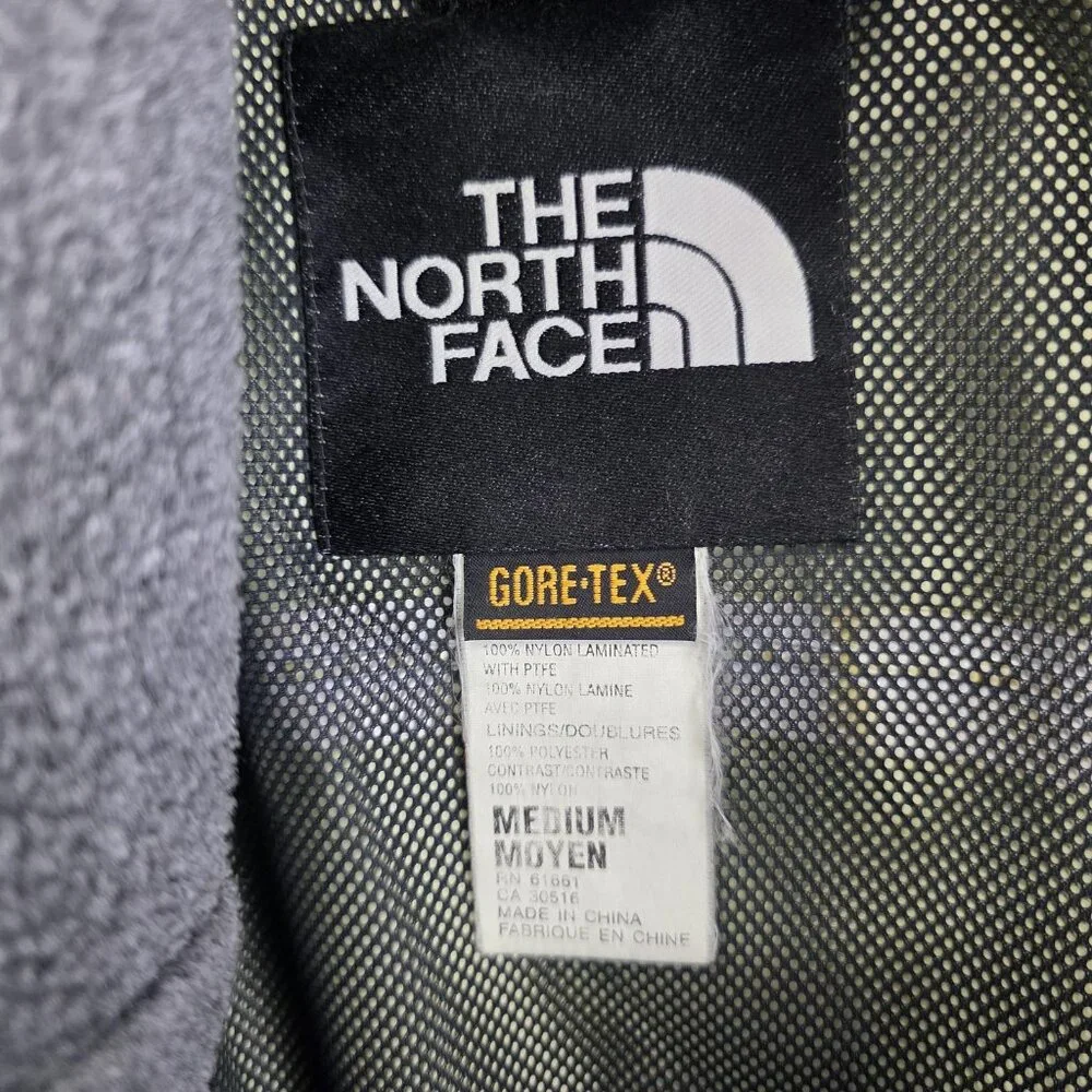 The North Face Parka Jacket Mens M Green Black Gore-Tex Insulated Hooded Lined